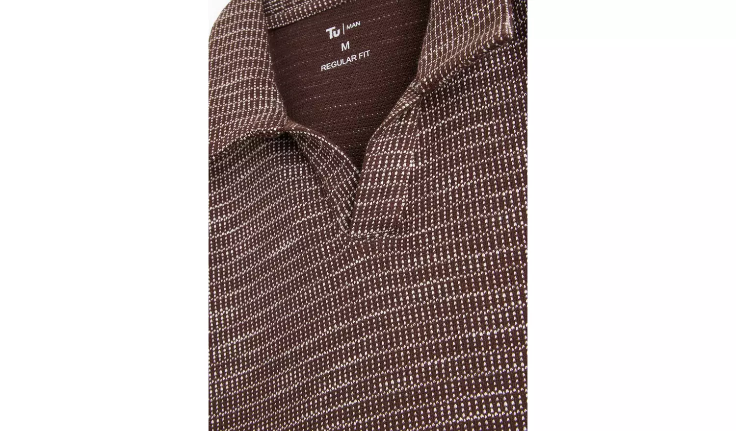 Brown Revere Collar Polo Shirt XXXXL