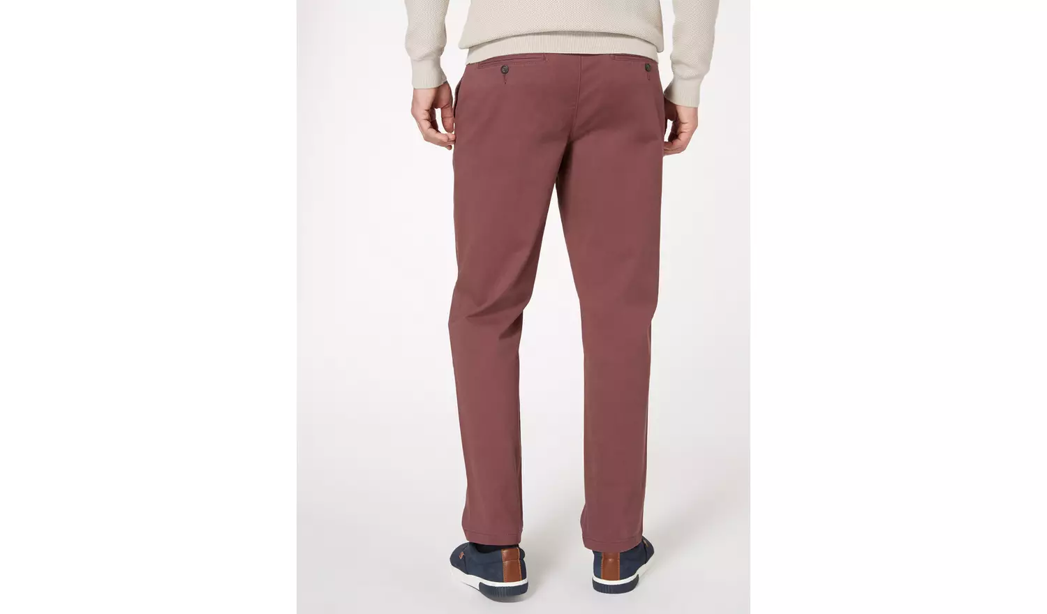 Purple Straight Fit Chinos With Stretch - W28 L32