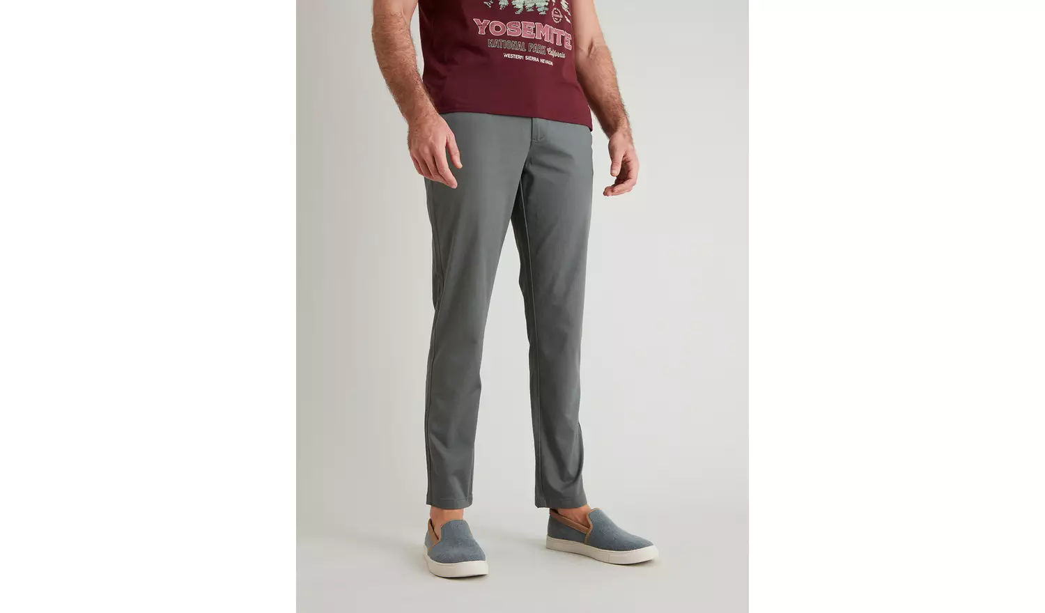 Sage Green Slim Fit Chinos With Stretch - W42 L30