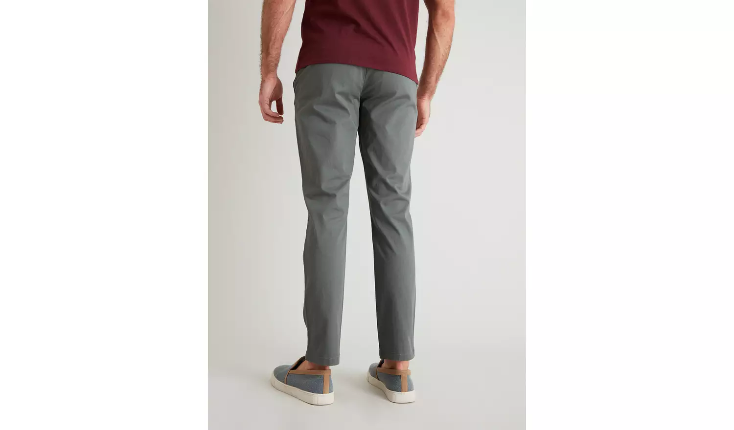 Sage Green Slim Fit Chinos With Stretch - W30 L34