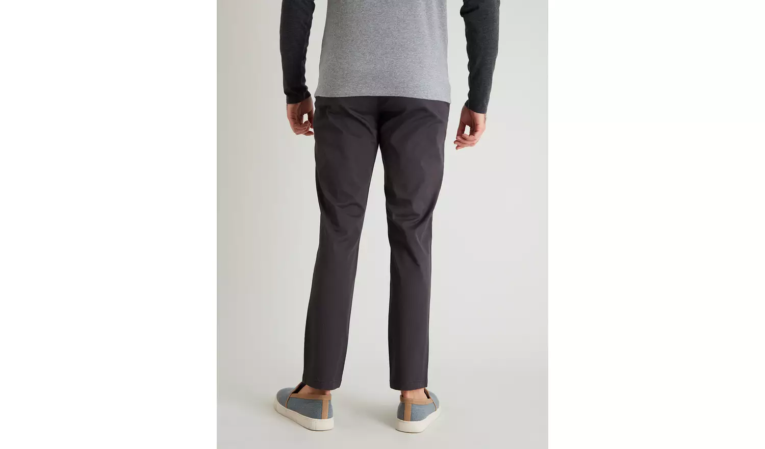 Charcoal Grey Slim Fit Chinos With Stretch - W30 L34