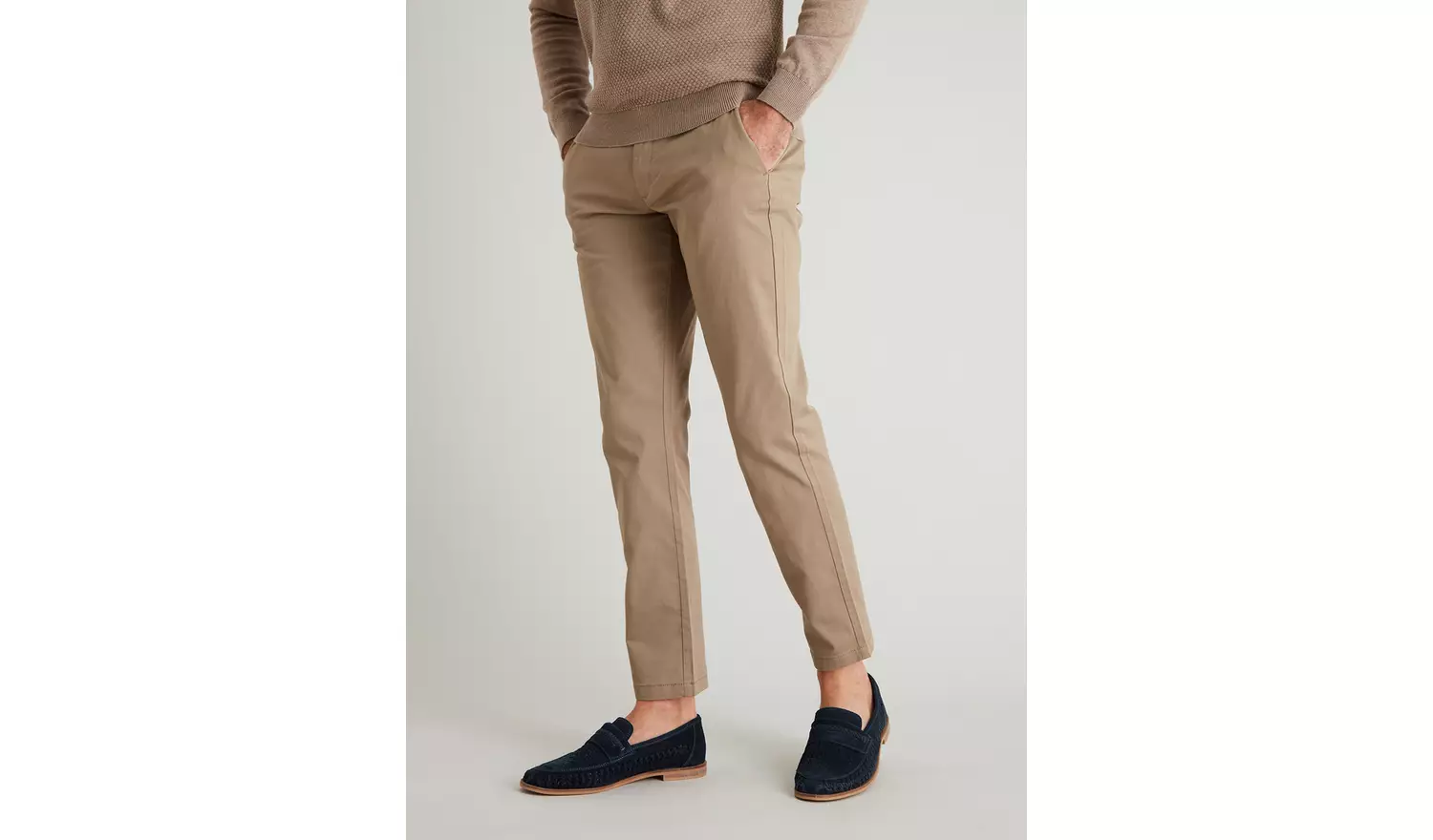 Stone Slim Fit Chinos With Stretch - W30 L30