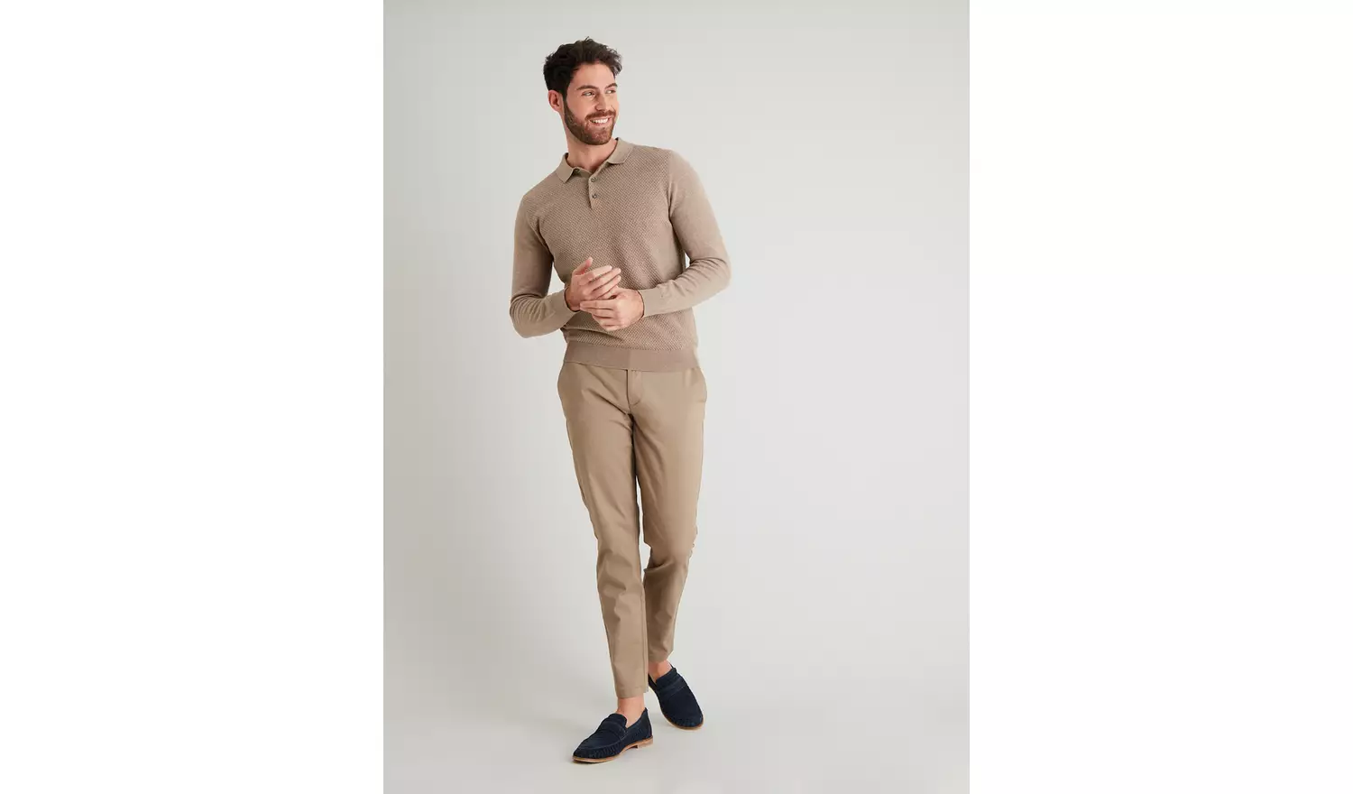 Stone Slim Fit Chinos With Stretch - W30 L30