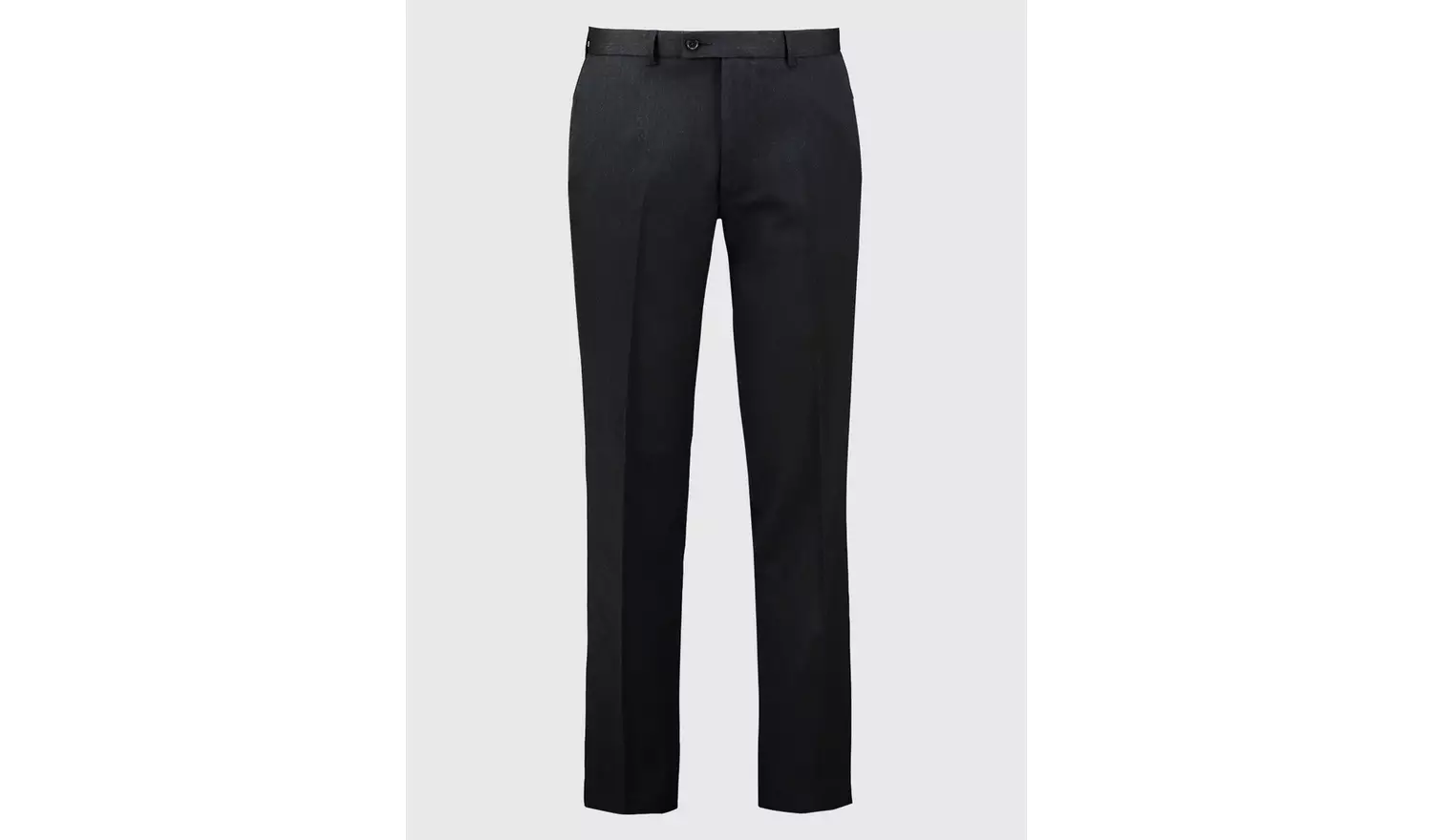 Grey Regular Fit Gaberdine Trousers With Stretch - W28 L33