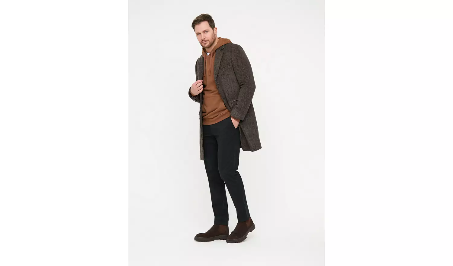 Black Skinny Fit Chino Trousers 30L