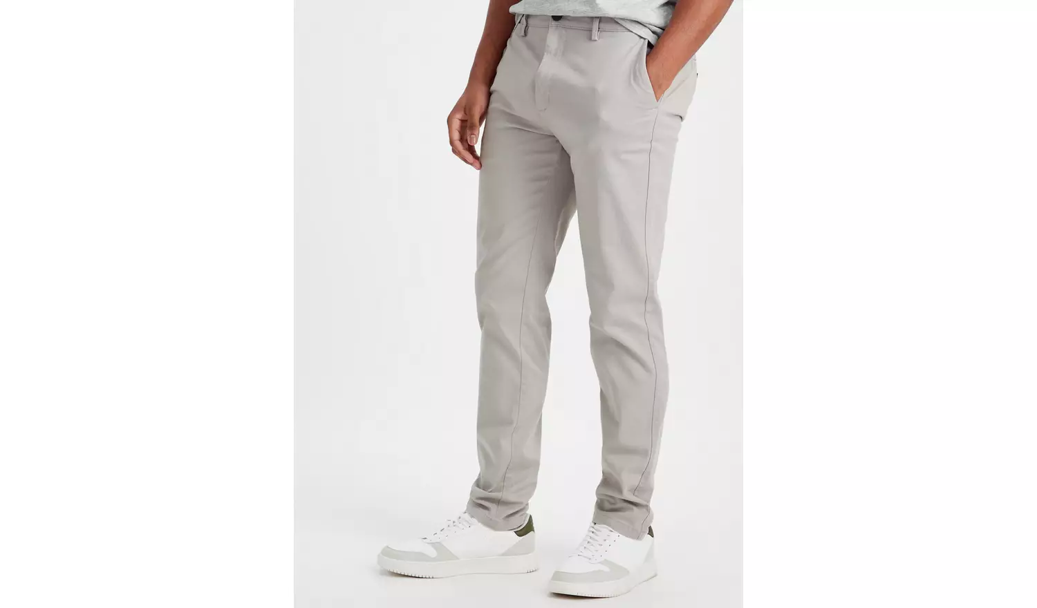 Grey Skinny Fit Chino Trousers34S
