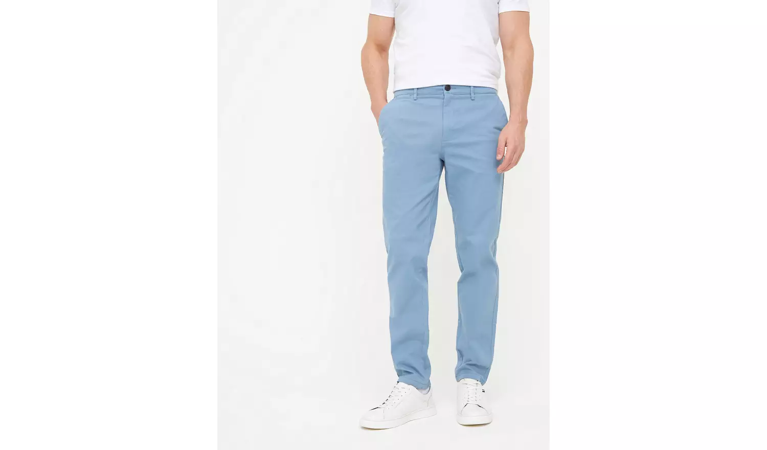 Light Blue Skinny Fit Chino Trousers42R