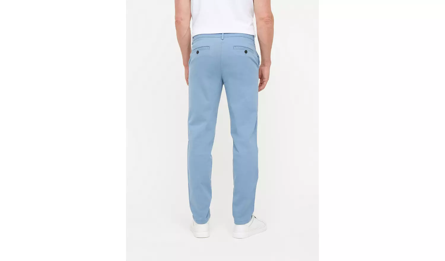 Light Blue Skinny Fit Chino Trousers34S