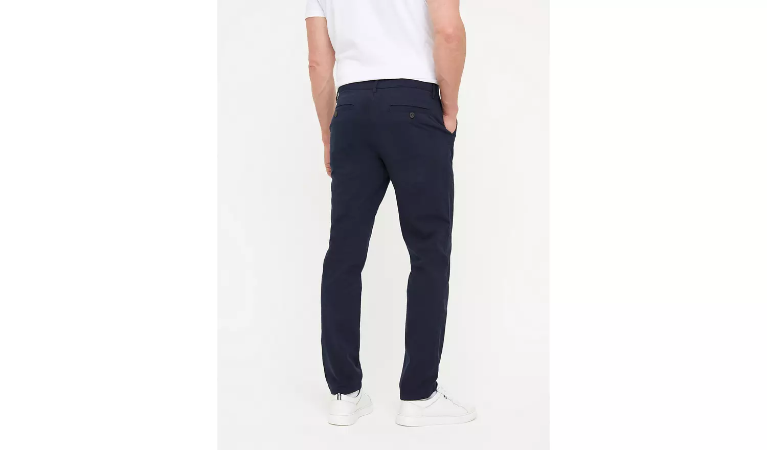 Navy Skinny Fit Chino Trousers32L