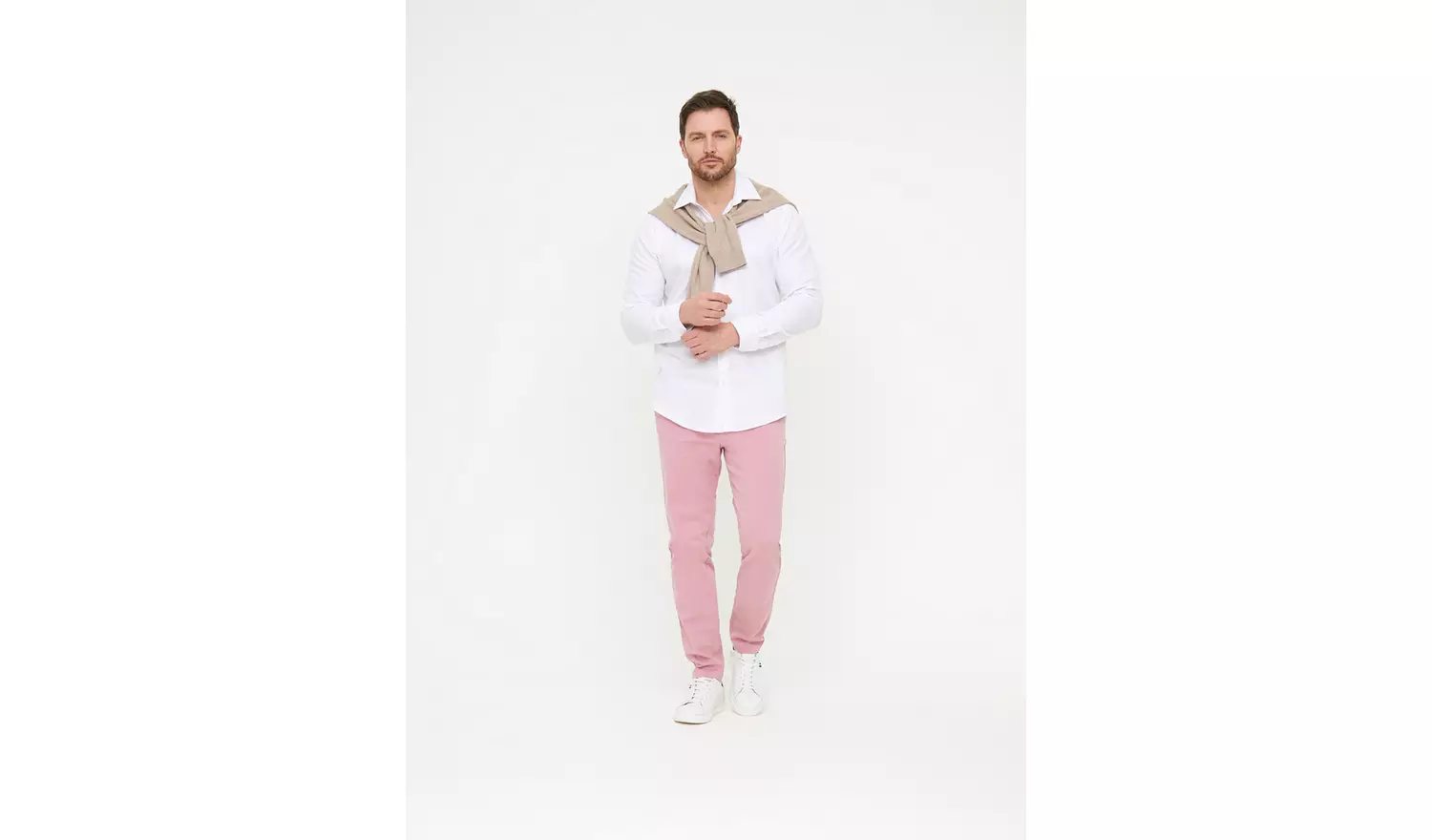 Pink Skinny Fit Chino Trousers42S