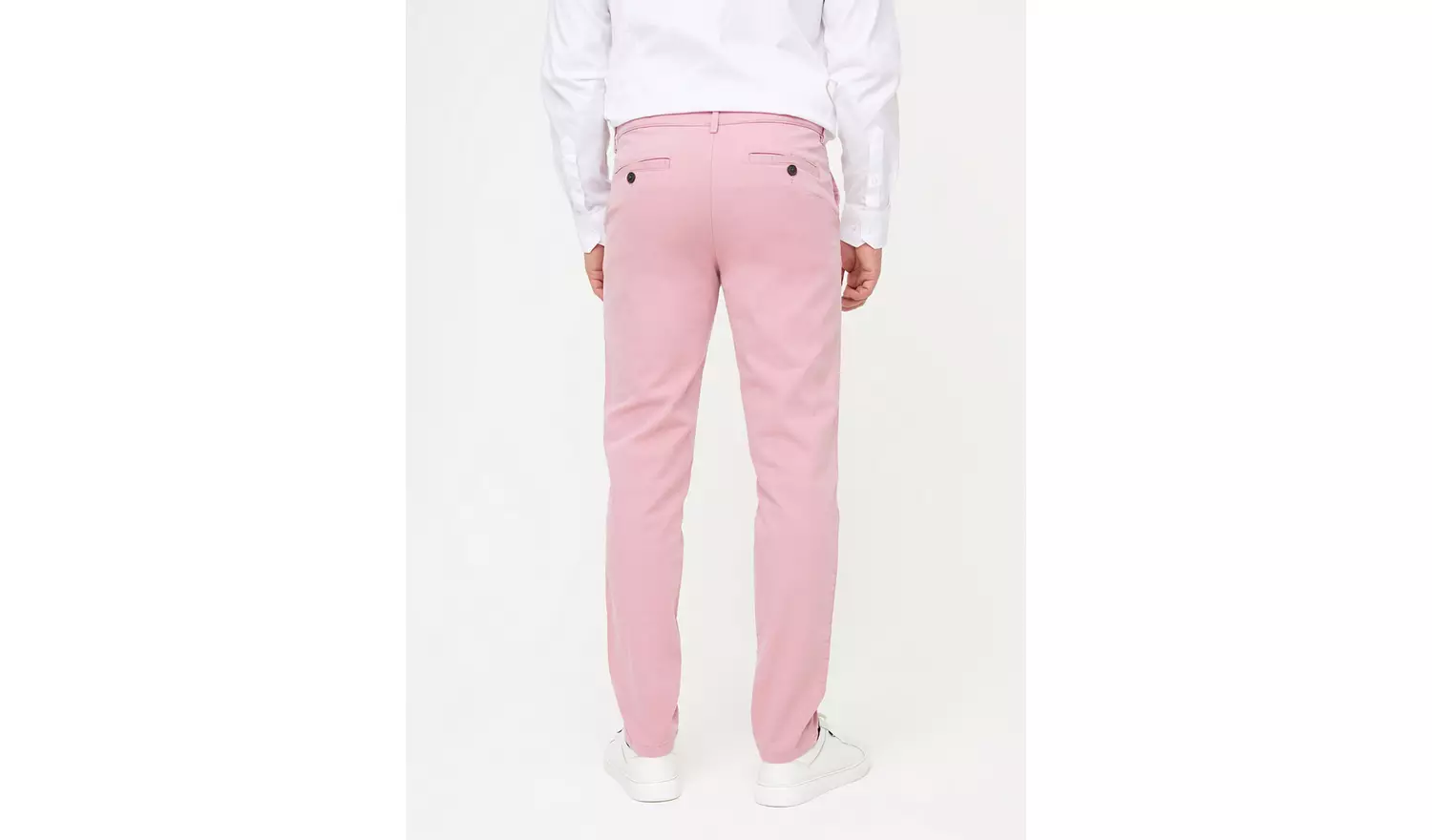 Pink Skinny Fit Chino Trousers32L