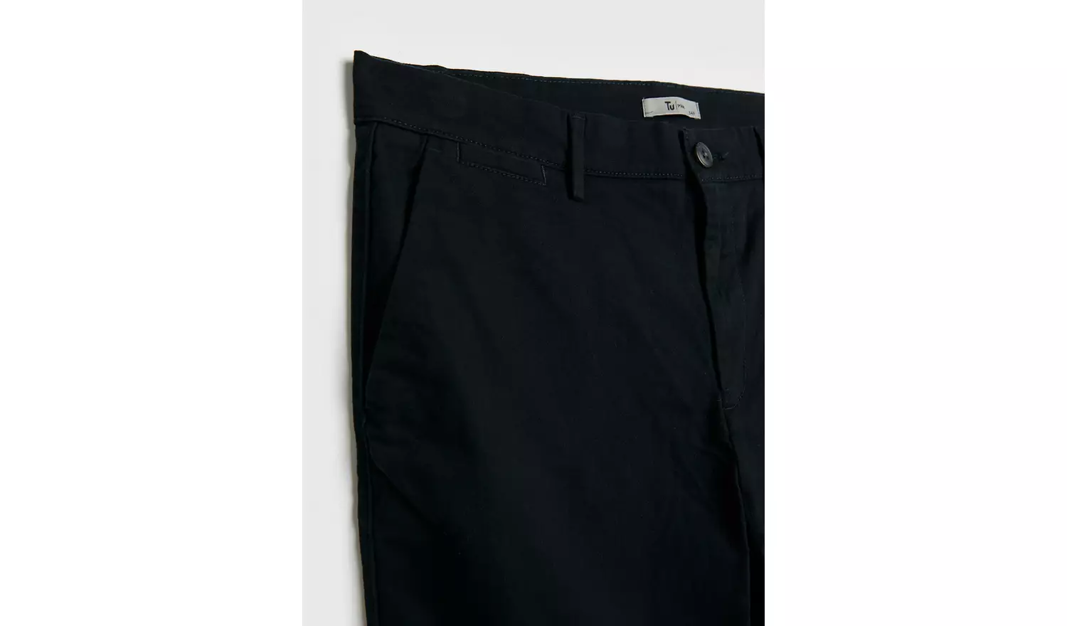 Black Slim Leg Chino With Stretch 42L