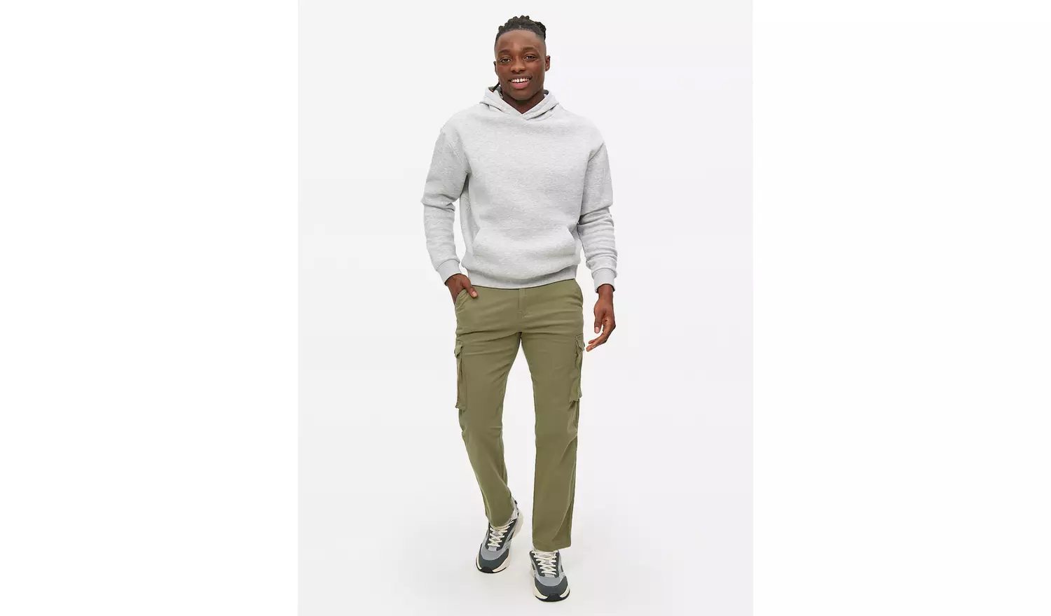 Khaki Cargo Trousers 40S