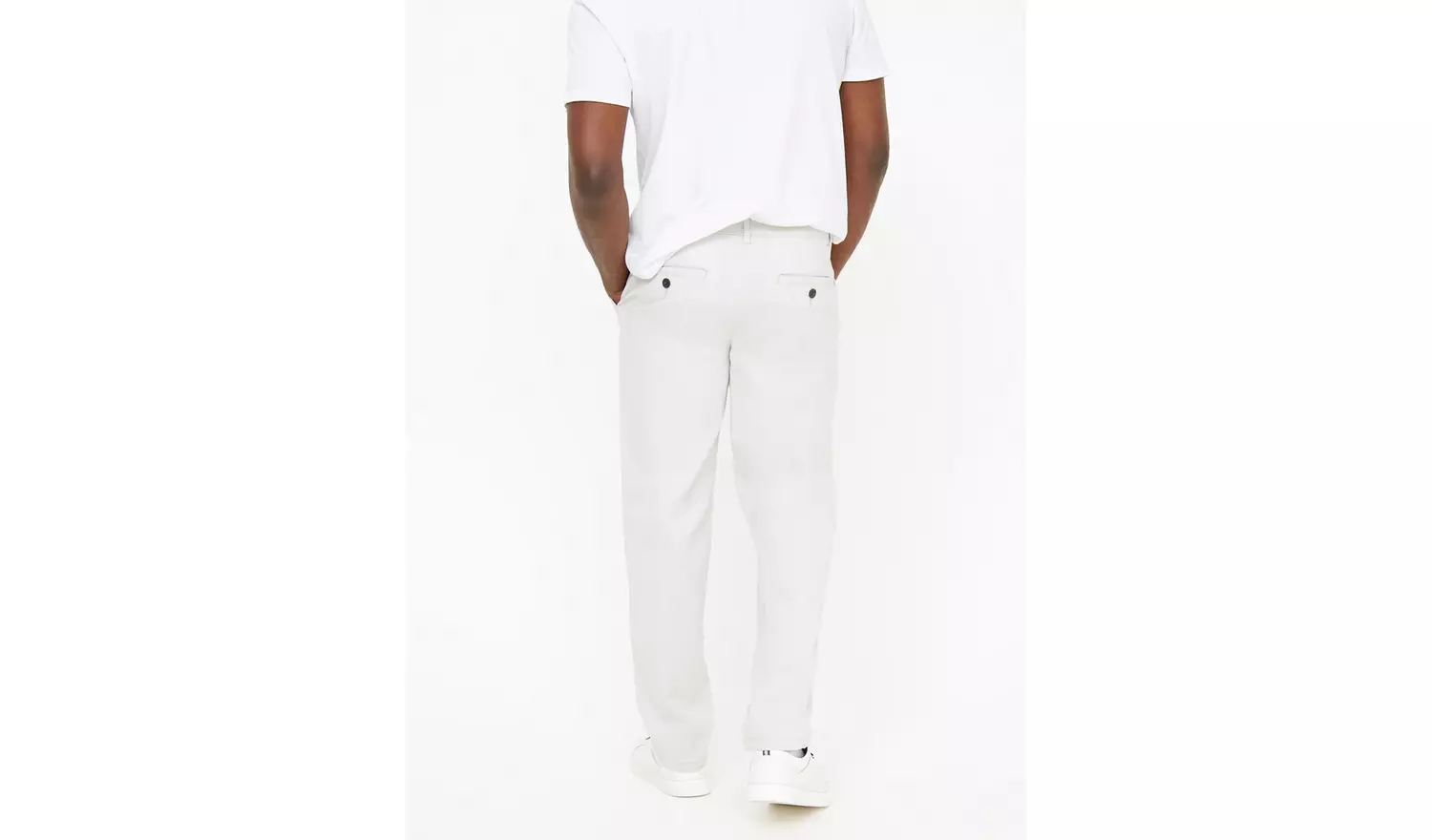 Neutral Straight Leg Chino Trousers 38L