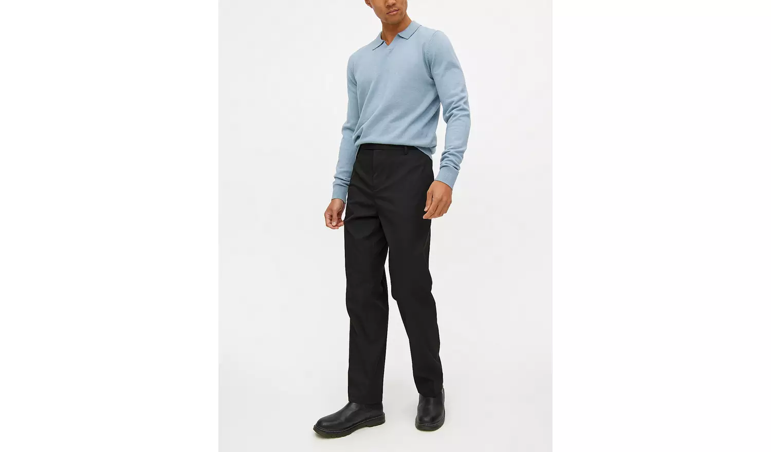 Black Regular Fit Tailored Trousers W34 L31