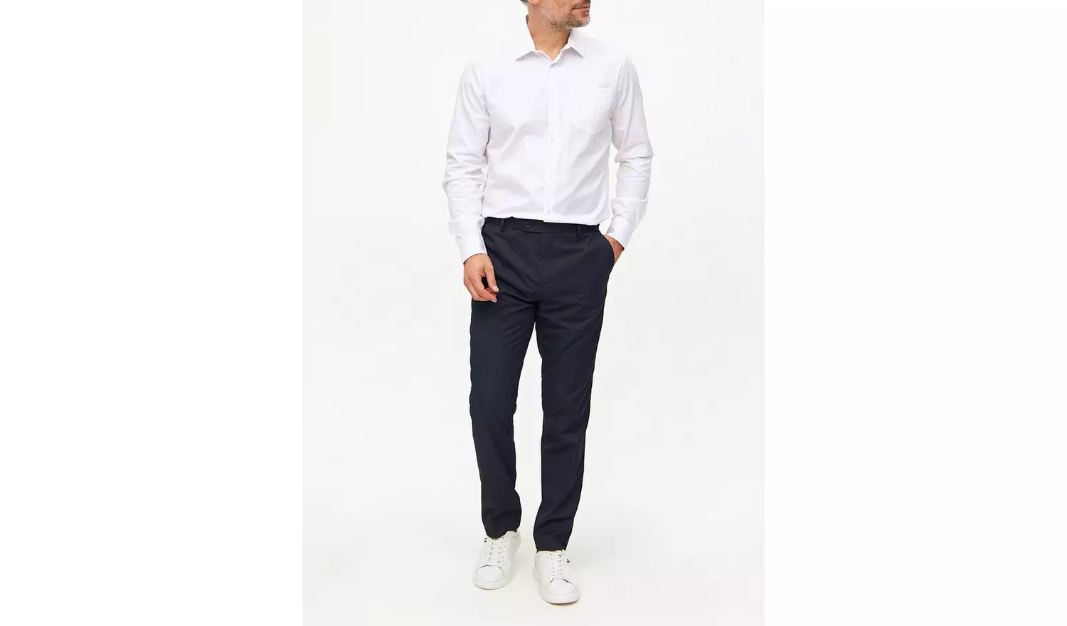 Navy Slim Fit Smart TrousersW48 L31