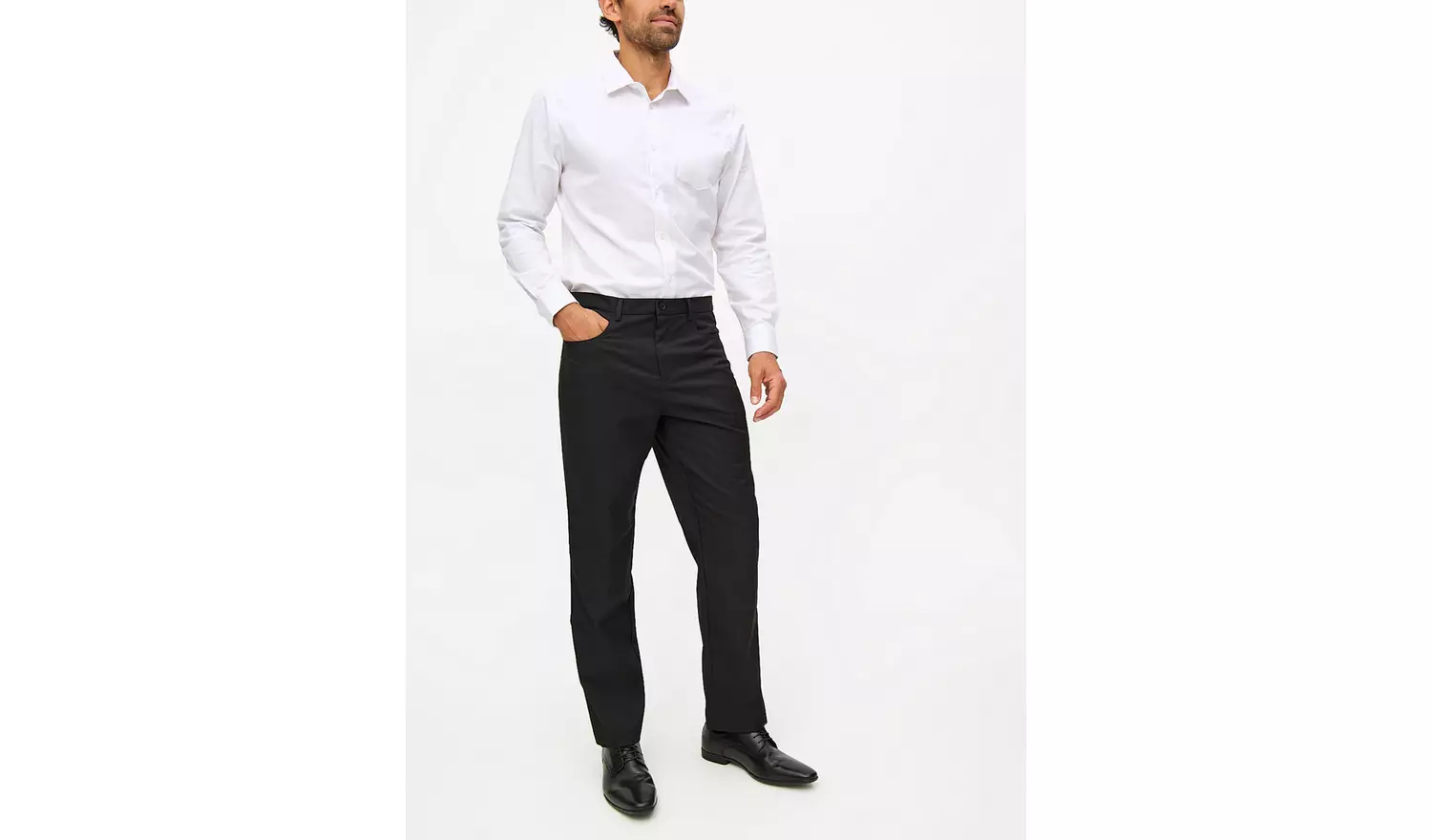 Black Smart Regular Fit TrousersW34 L33
