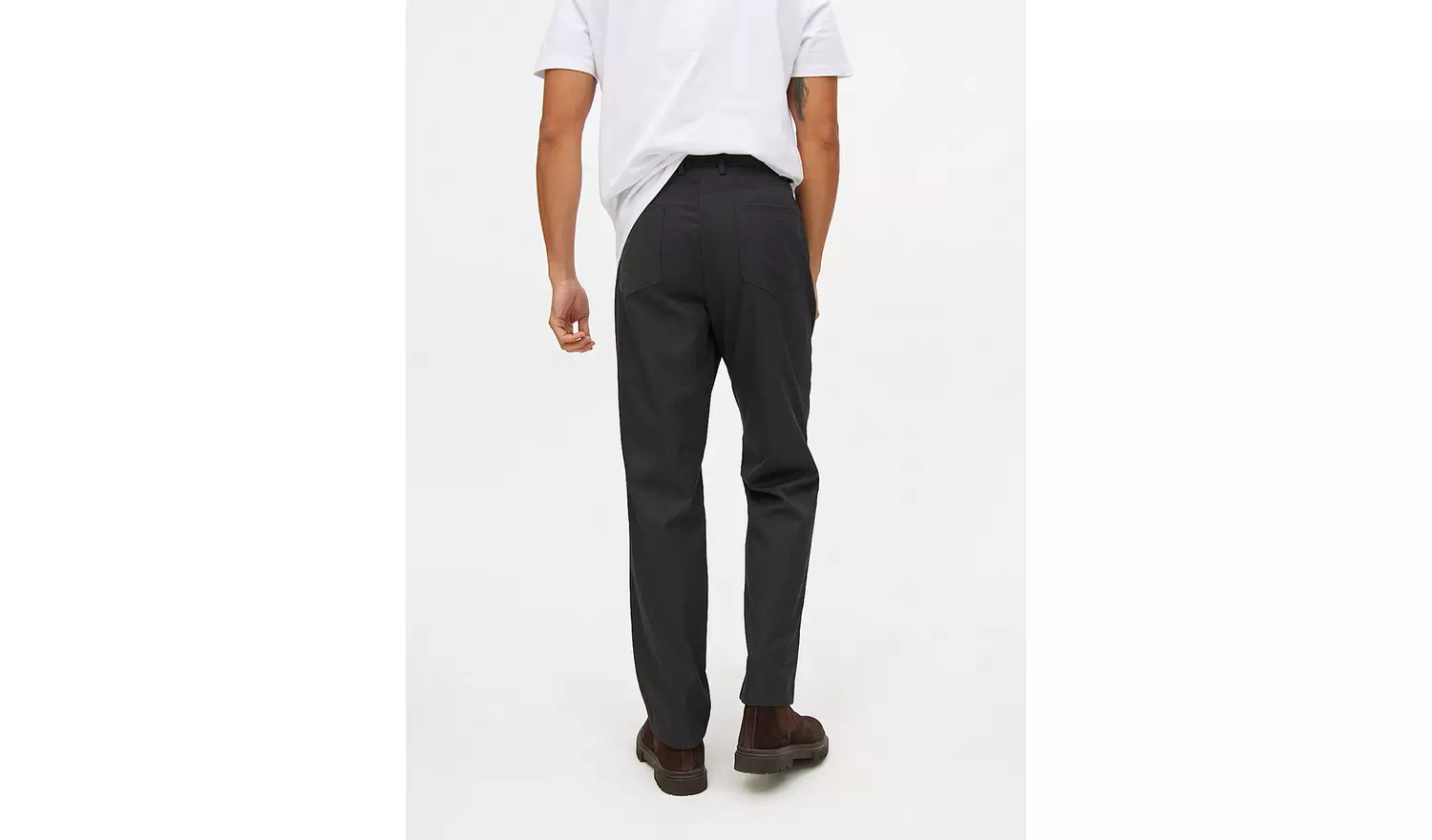 Grey Smart Regular Fit TrousersW34 L29