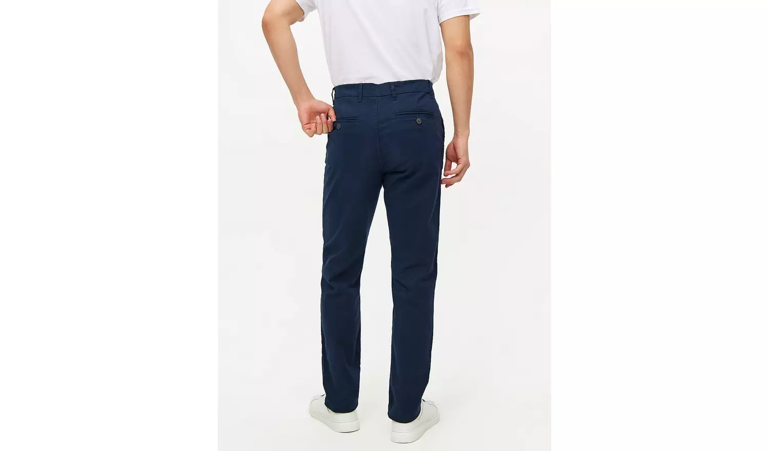 Navy Slim Fit Chinos With Stretch 40R