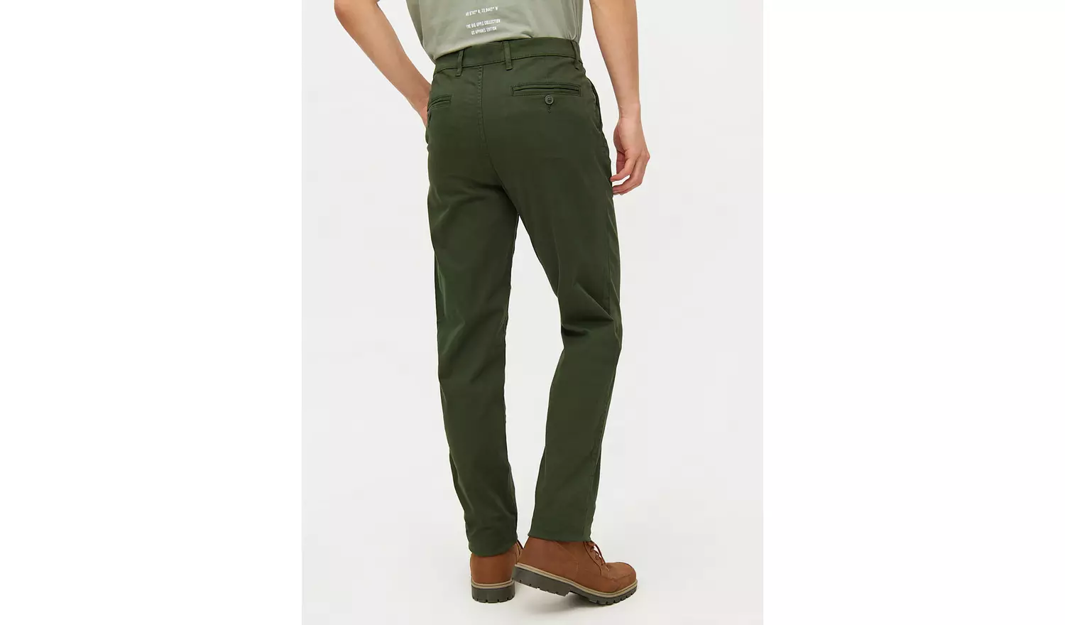 Khaki Skinny Fit Chino Trousers40L