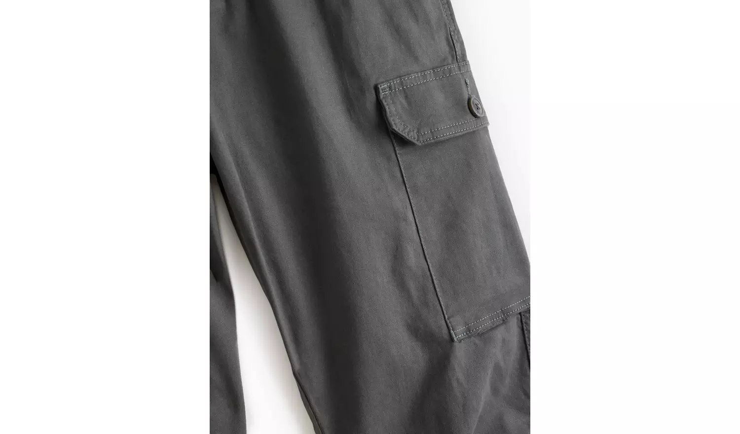 Charcoal Cuffed Cargo Trousers 36R