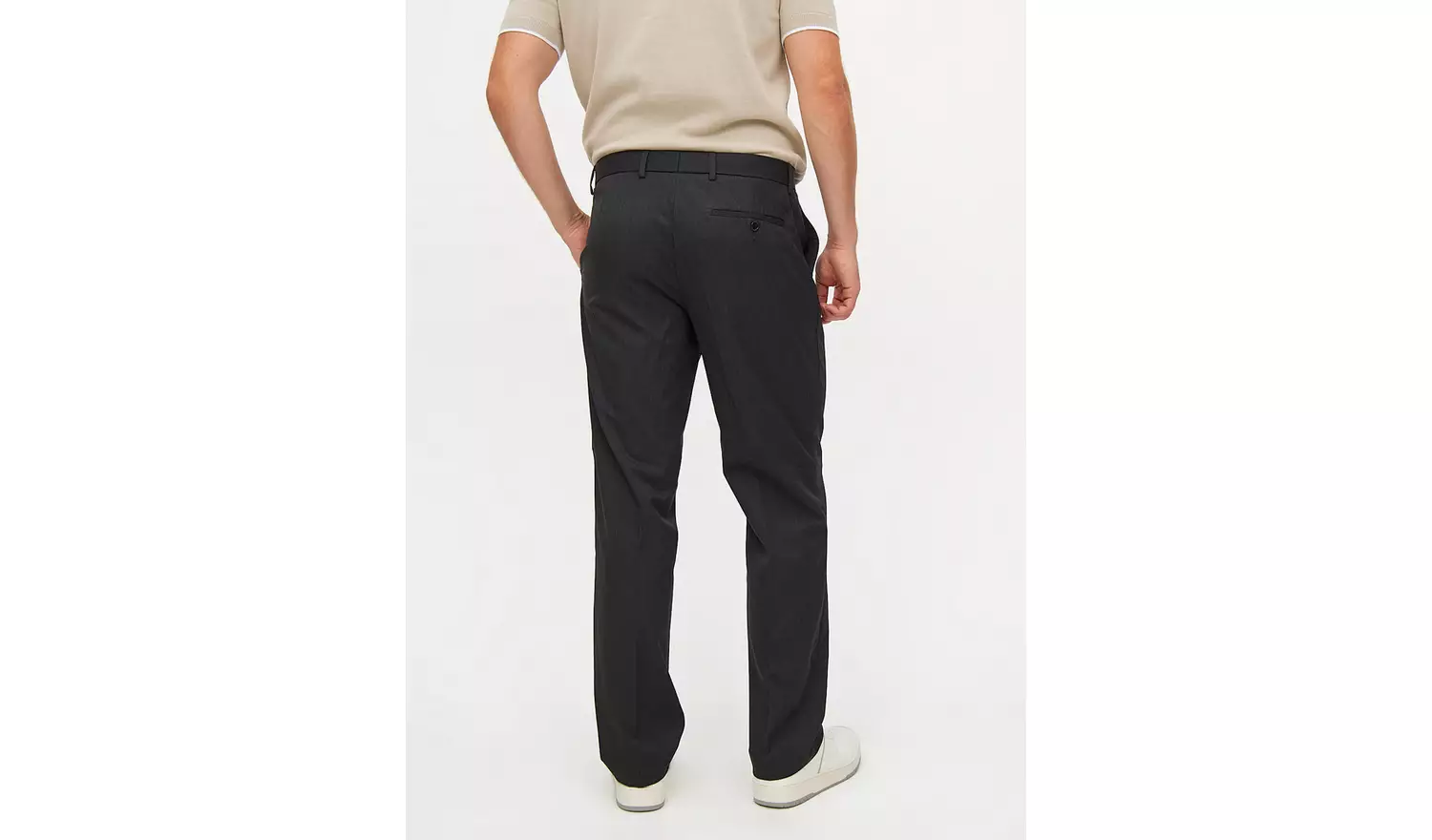 Grey Regular Fit Tailored TrousersW36 L33