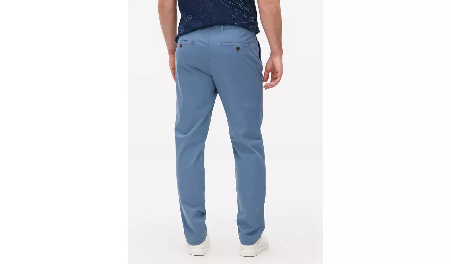 Blue Pleated Front Premium Chinos 42R