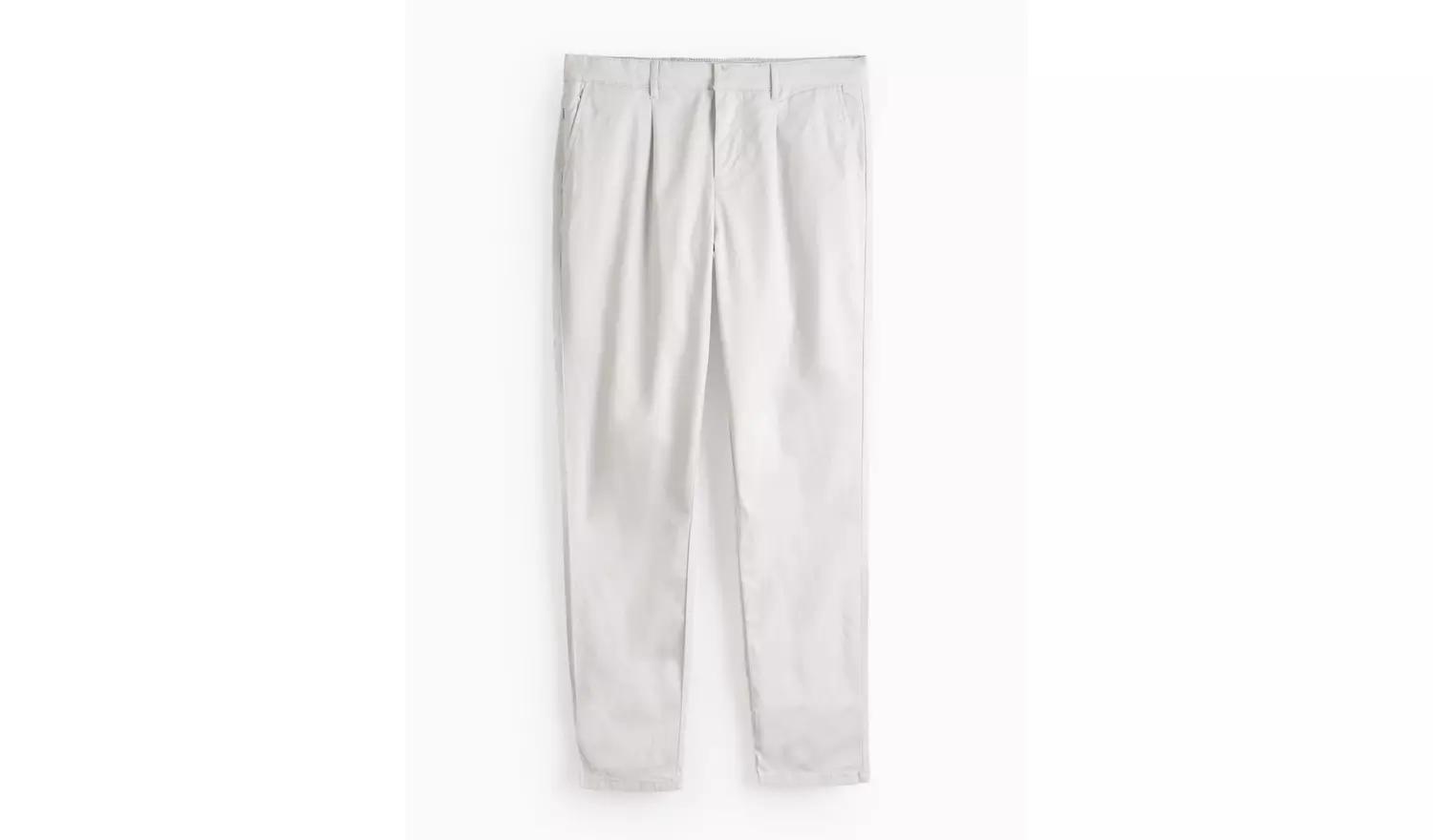 Light Grey Pleated Front Premium Chinos 36L