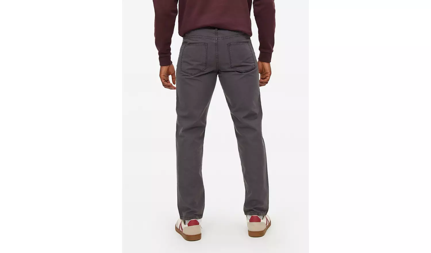 Charcoal Washed Straight Leg Trousers34S