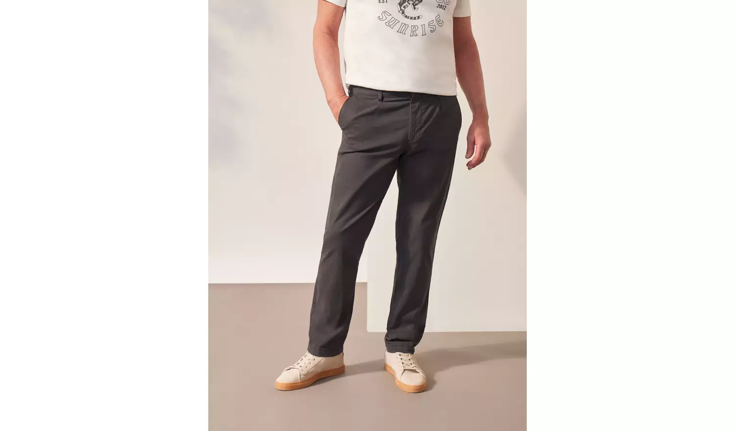 UNION WORKS Charcoal Classic Chino Trousers 32R