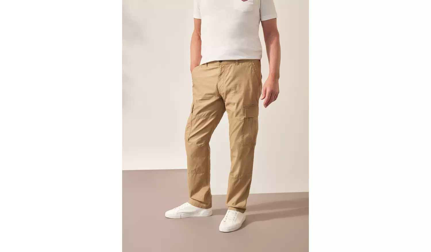 UNION WORKS Stone Straight Leg Cargo Trousers 44R