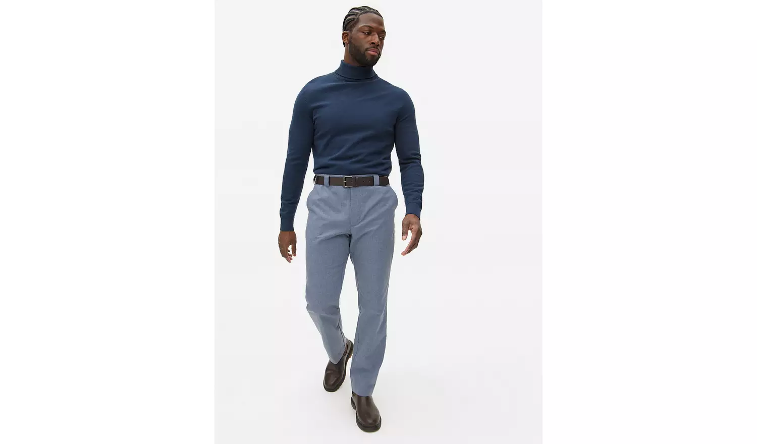 Blue Straight-Leg Chinos 34R