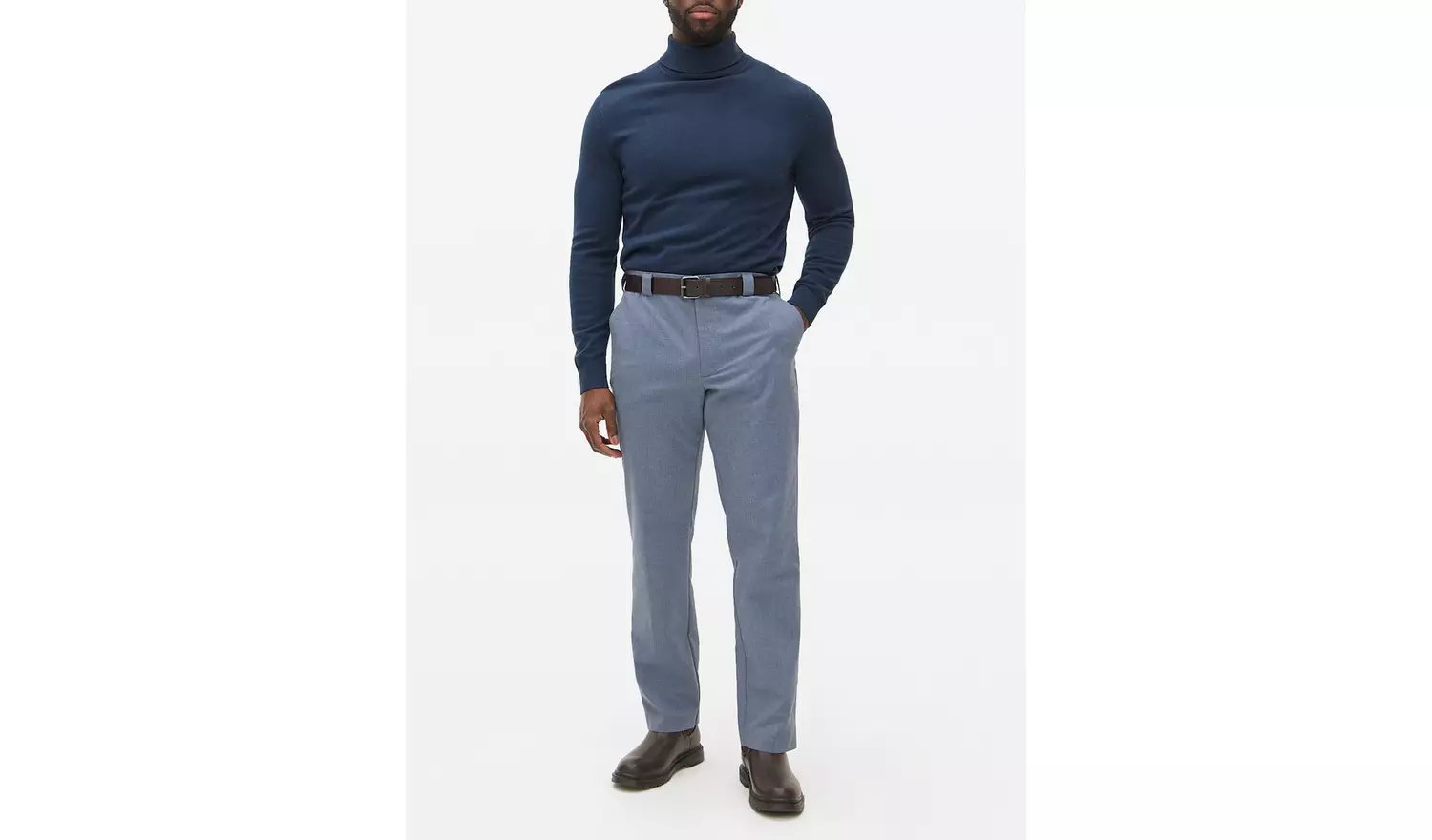 Blue Straight-Leg Chinos 40S