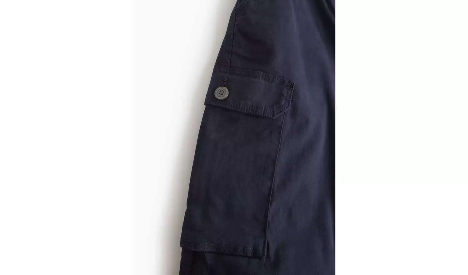 Navy Cuffed Cargo Trousers 40R