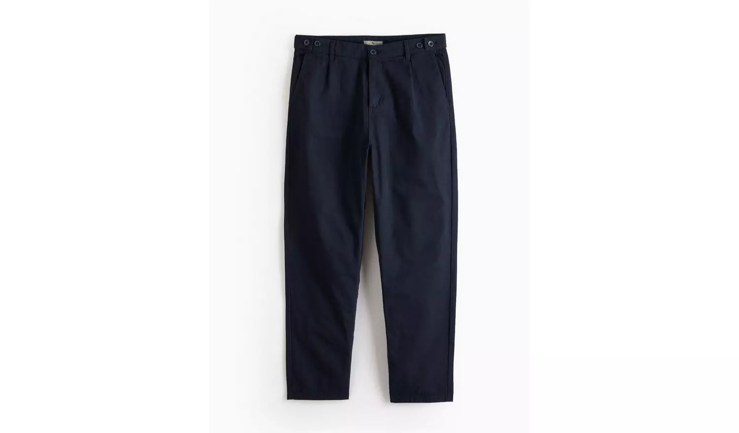 Navy Straight Leg Canvas Trousers40R
