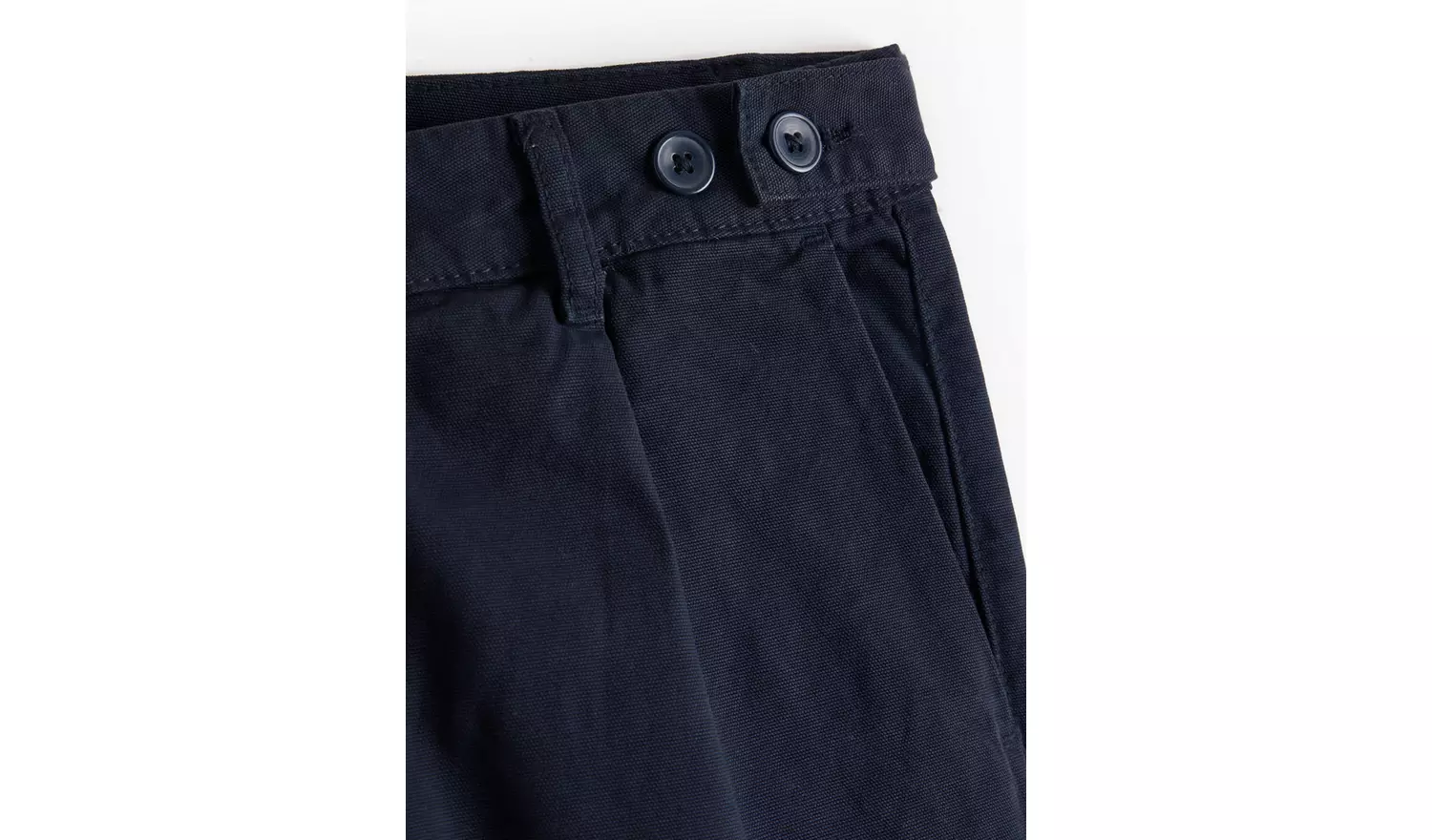 Navy Straight Leg Canvas Trousers40R