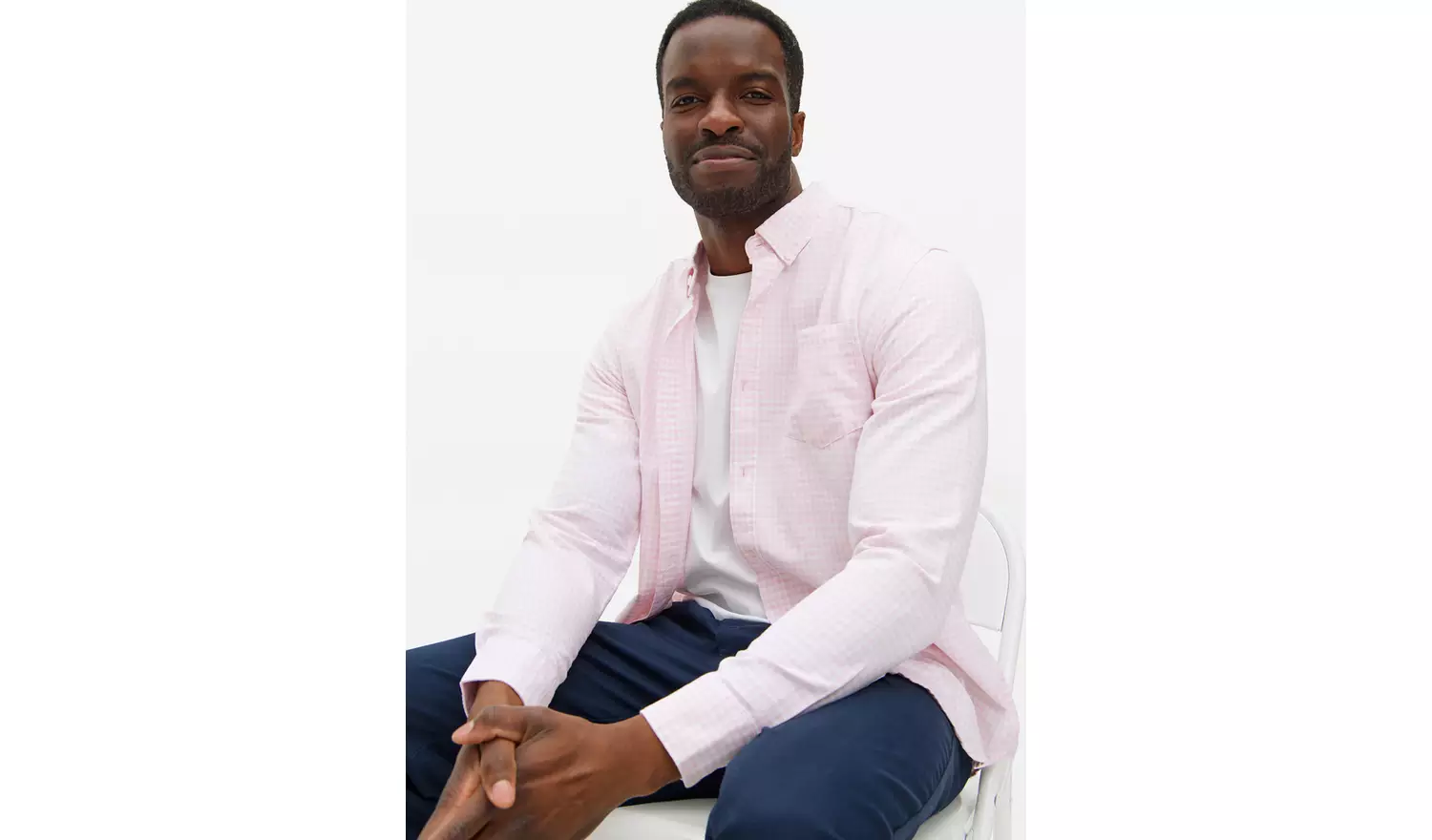 Pink Gingham Oxford Shirt XXL