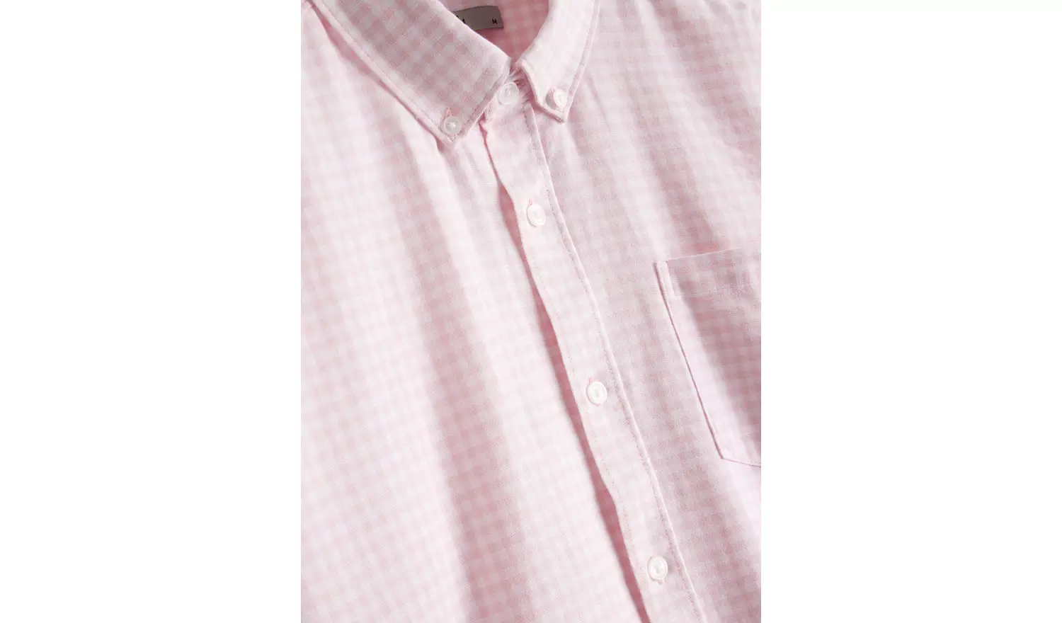 Pink Gingham Oxford Shirt M