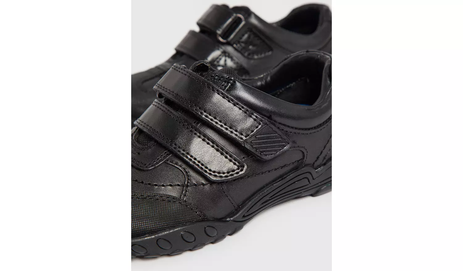 Leather Twin Strap Micro-Fresh® School Shoes 8 Infant