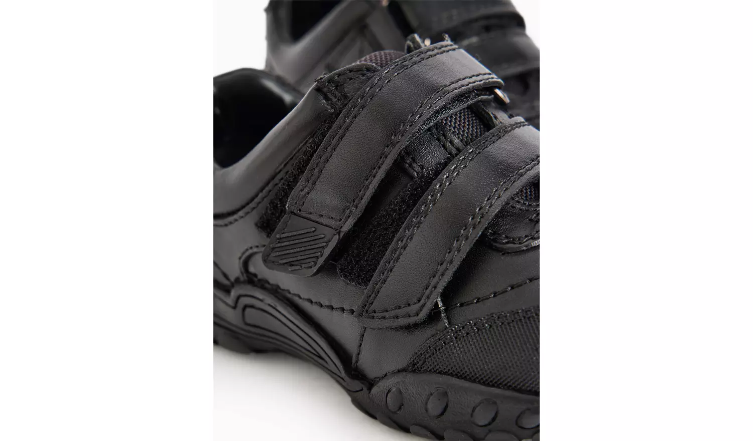 Black Leather Twin Strap Shoes 5.5