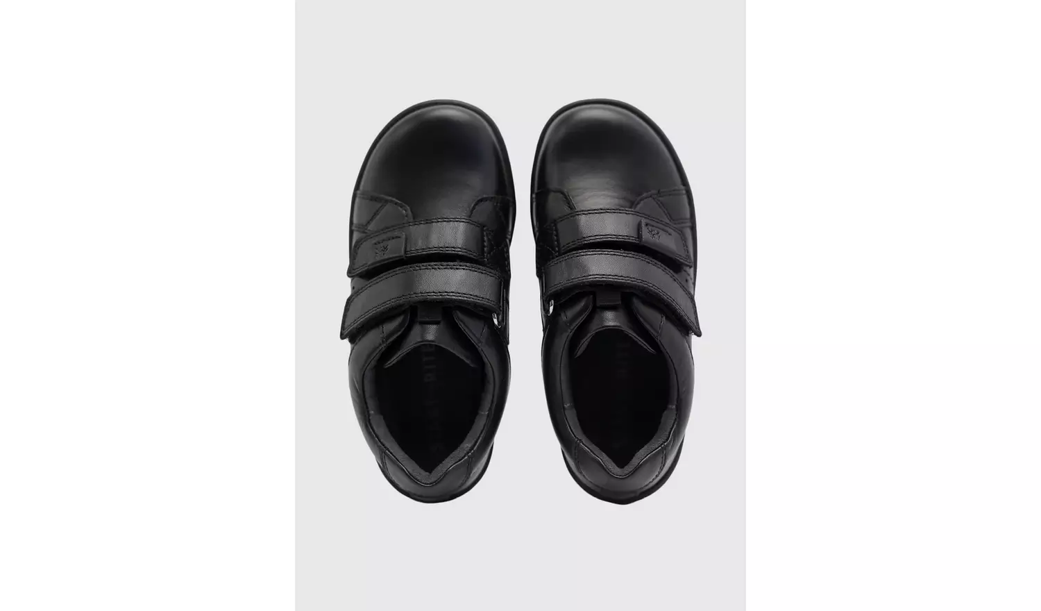 START-RITE Explore Black Leather Double Rip Tape School Shoes 10 Infant