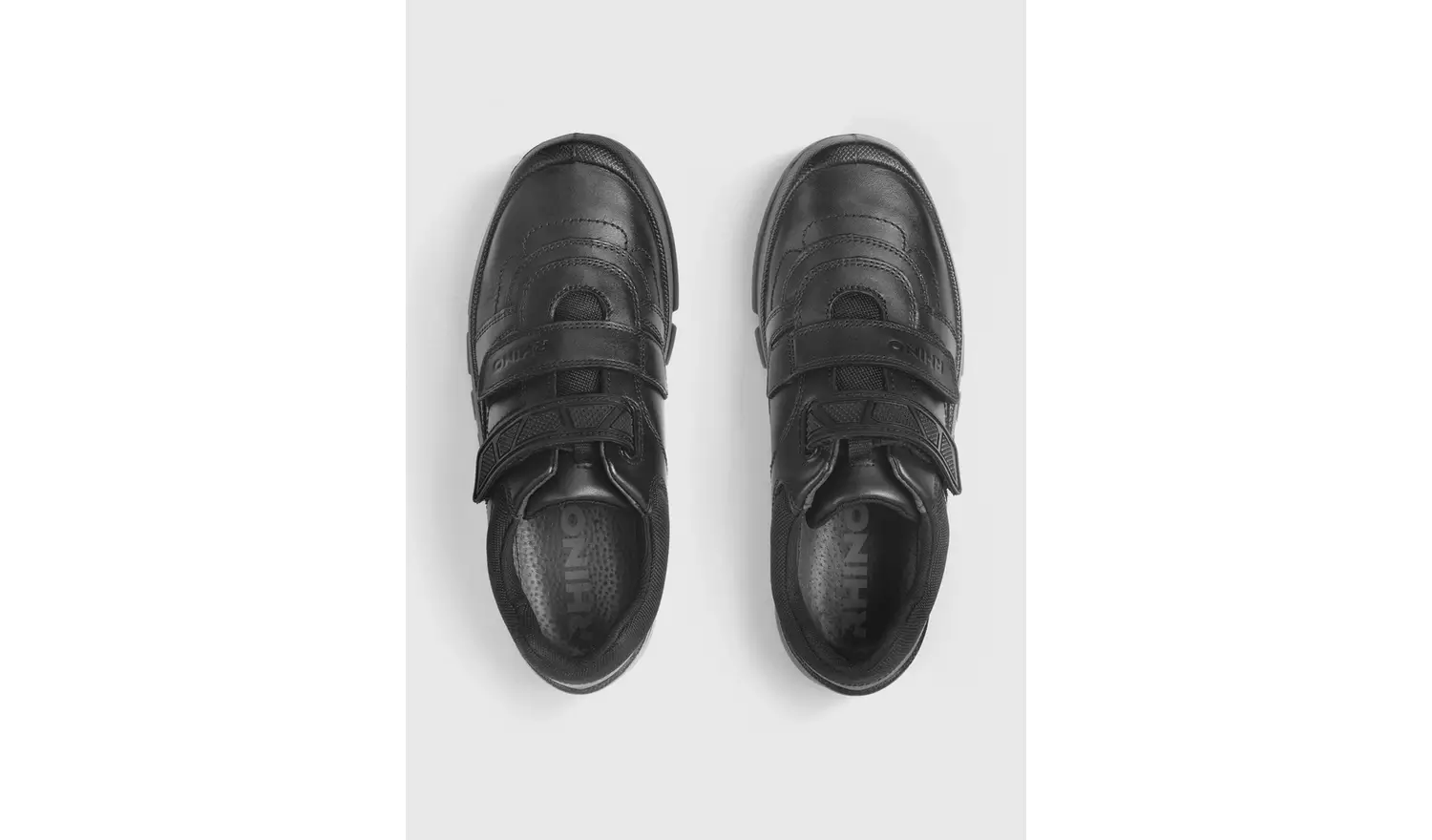 START-RITE Rhino Warrior Black Leather Rip Tape School Shoes 2