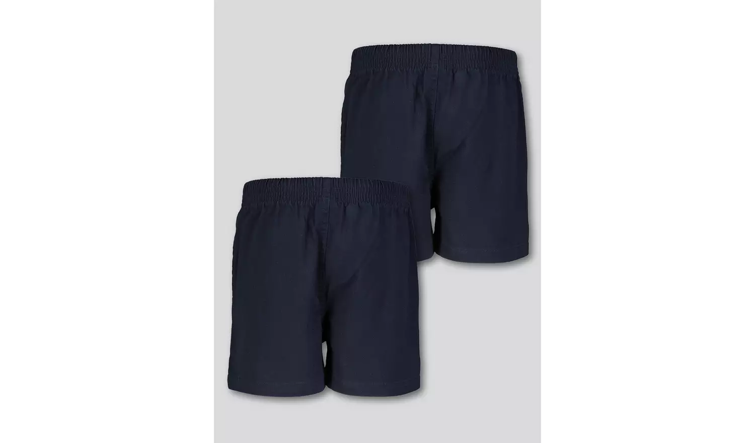 2 Pack Navy Rugby Shorts 12 years