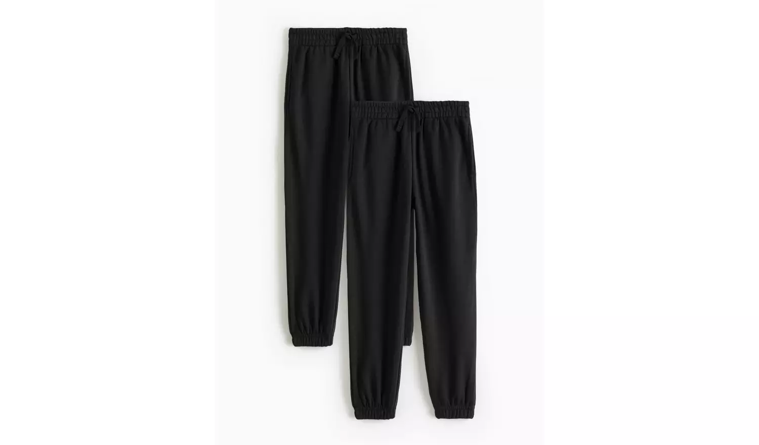 2 Pack Black Unisex Joggers 12 years