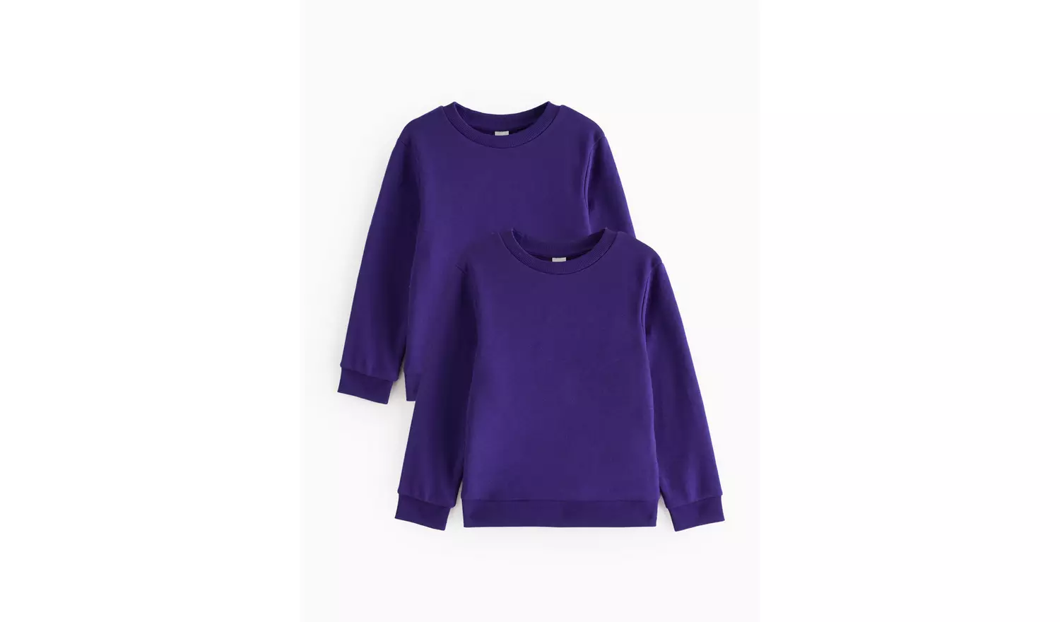 2 Pack Bright Purple Crew Neck Sweatshirts 12 years