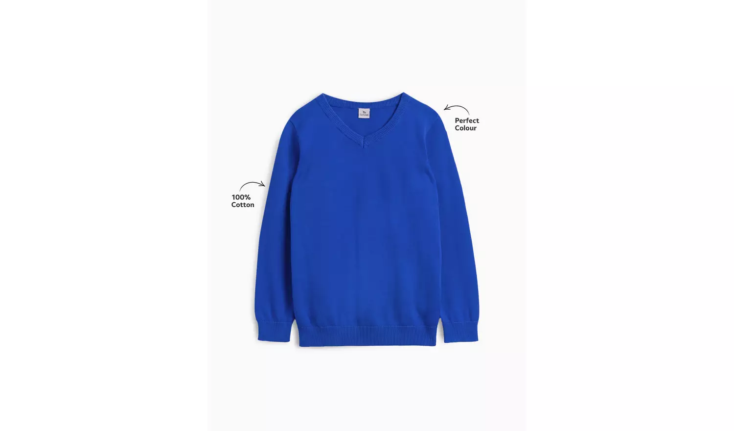 2 Pack Blue Unisex V-Neck Jumpers 11 years