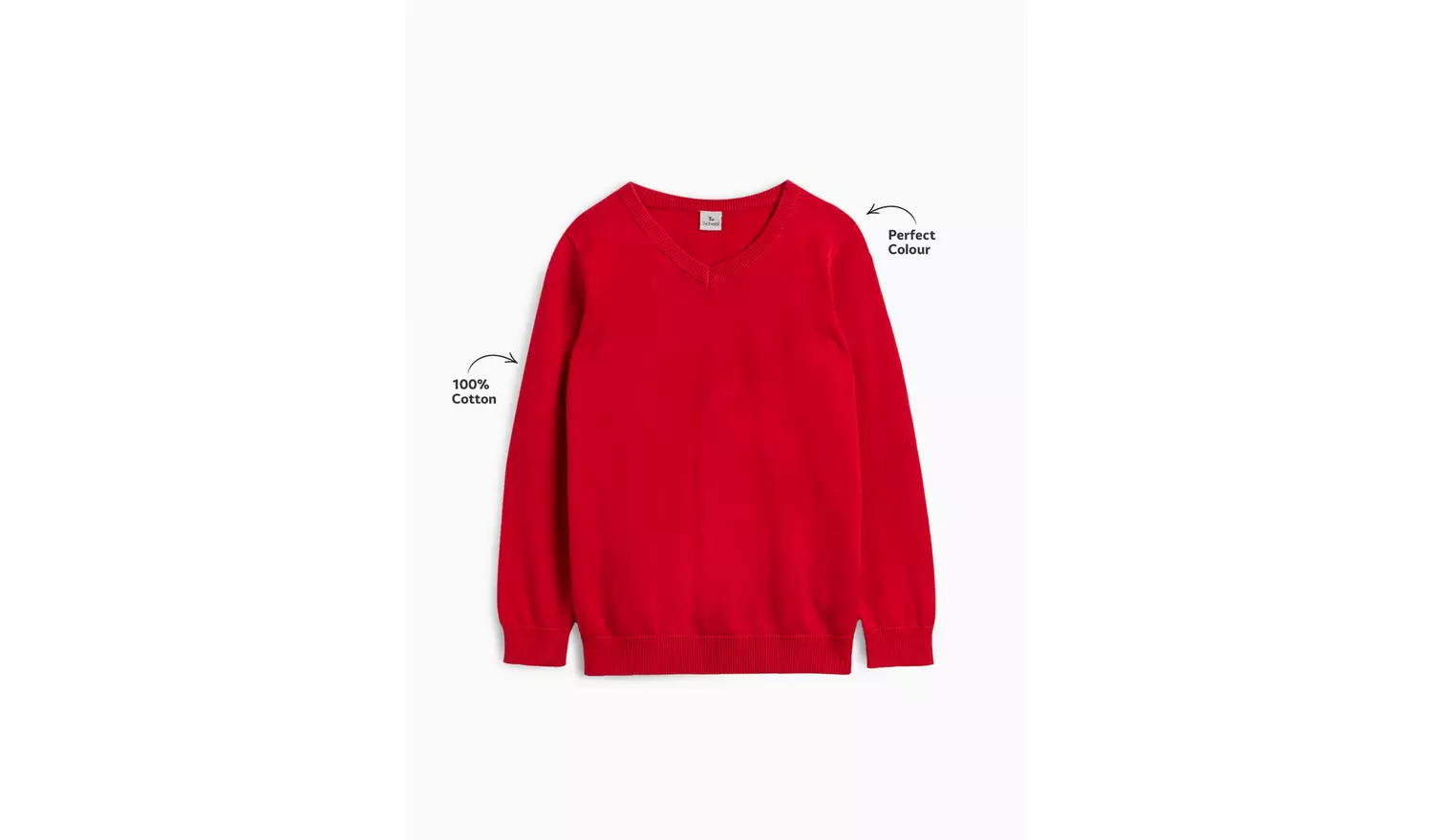 2 Pack Unisex Red V-Neck Jumpers 11 years