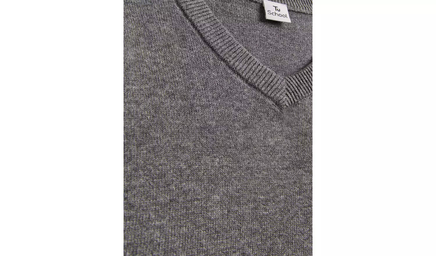 2 Pack Unisex Grey V Neck Jumpers 16 years