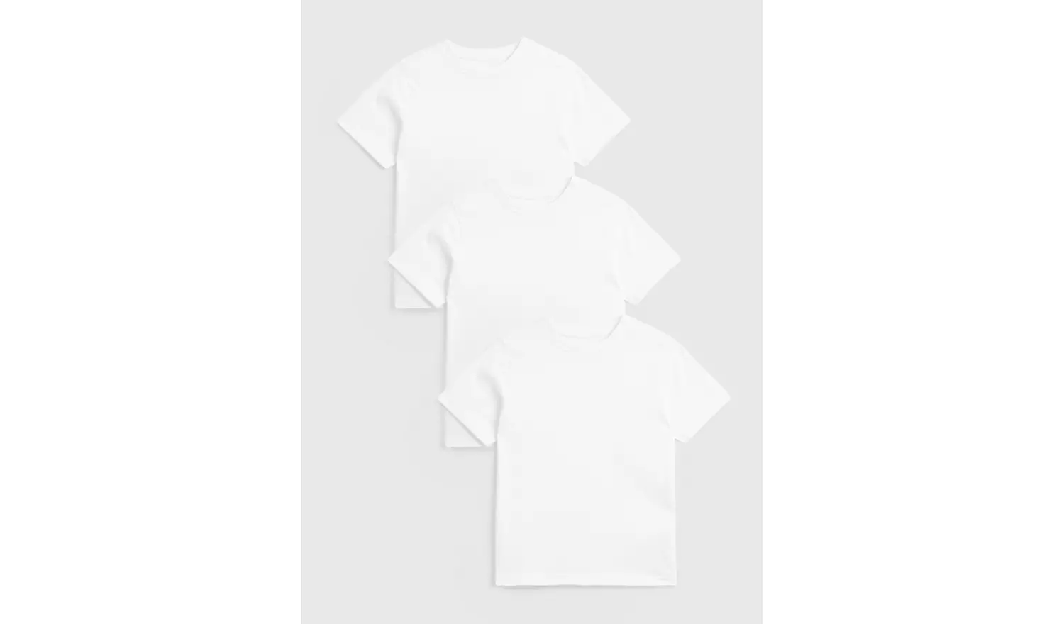 3 Pack Unisex Short Sleeve Crew Neck White Tees4 years