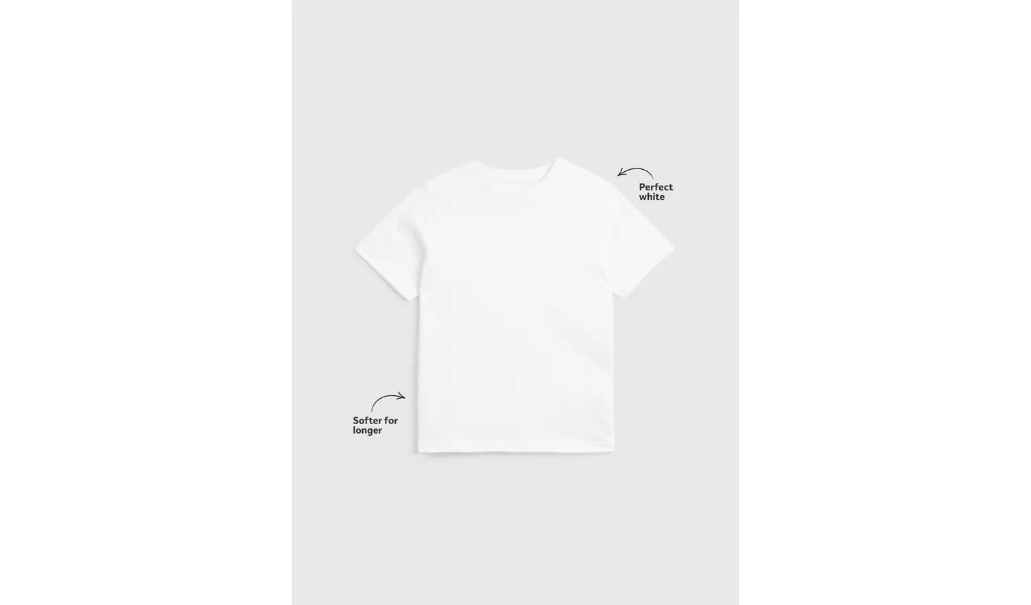 3 Pack Unisex Short Sleeve Crew Neck White Tees8 years